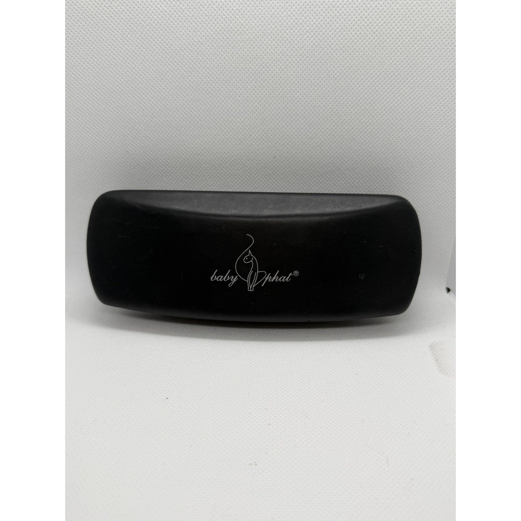 Baby Phat Eye Glasses Sunglasses Hinged Black Clamshell Hard Case Pink Liner