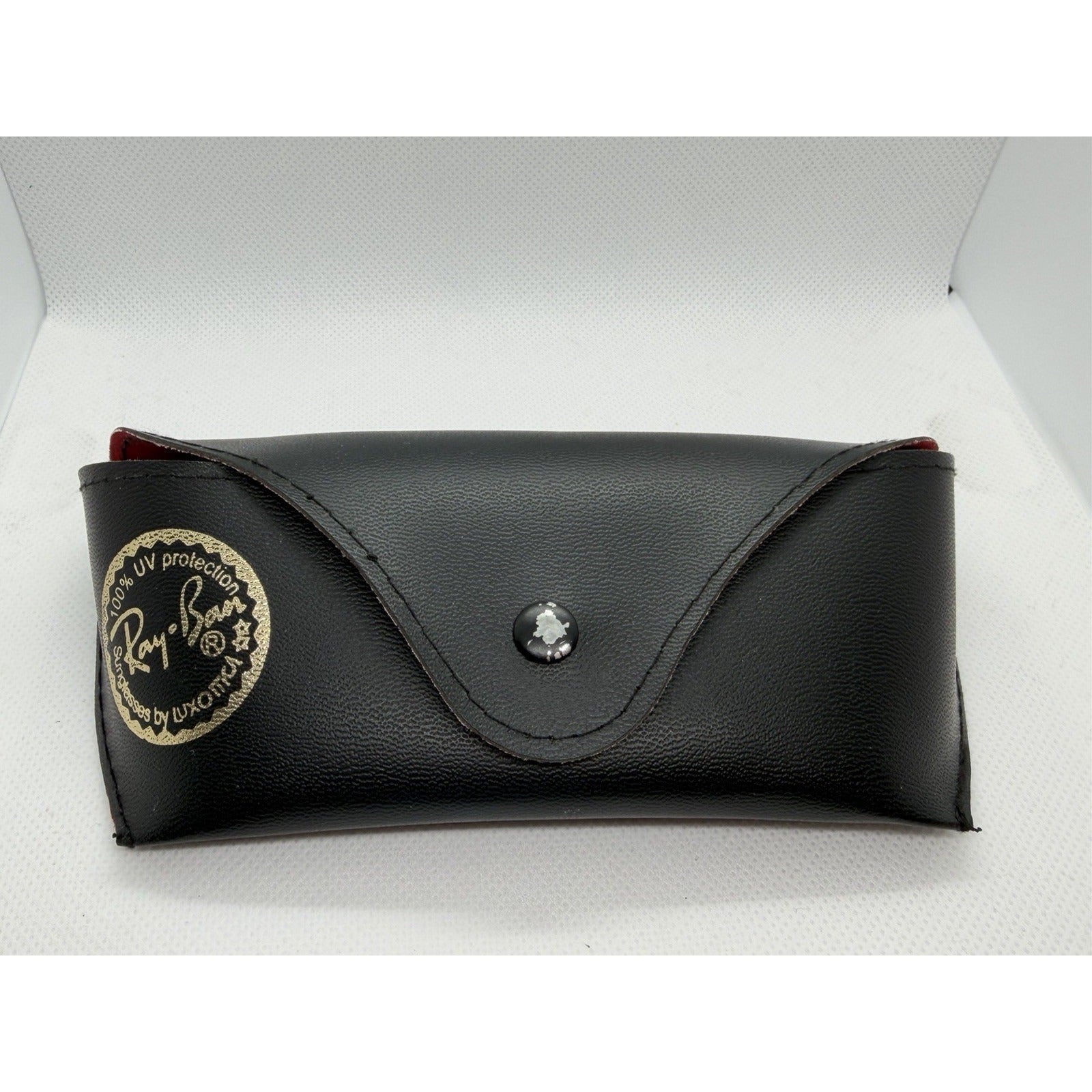 Ray-Ban Soft-Shell Sunglasses Case Only Luxottica Black Pebbled Textured Snap