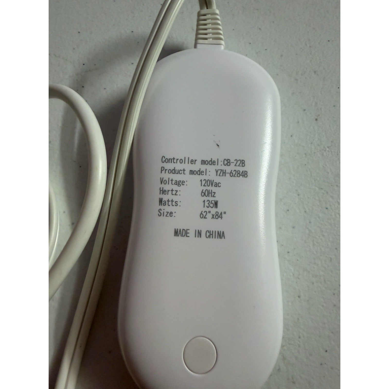 Halorest CB-22B YZH-5060T Heated Mattress Pad Controller Only
